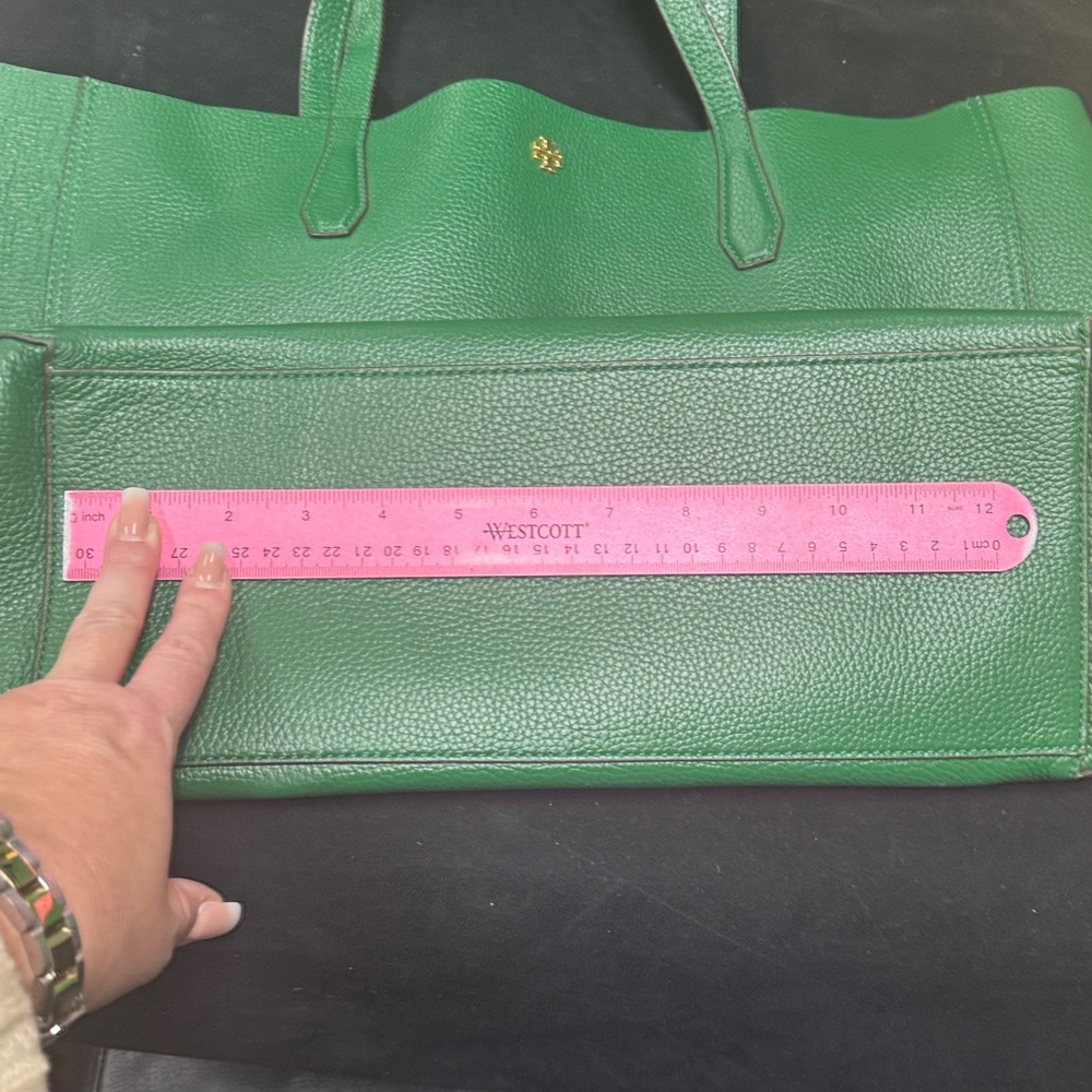Tory Burch Emerald Green Tote - Picture 6 of 7